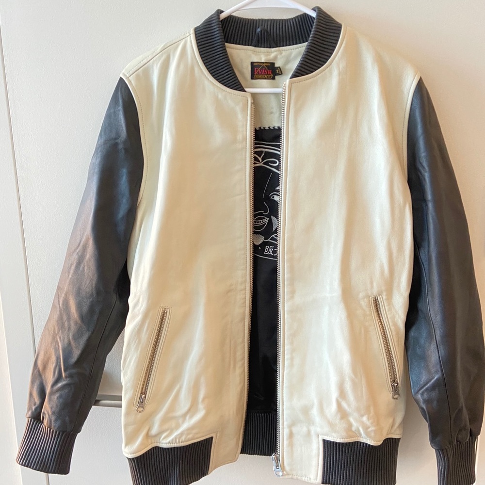 EVISU leather jacket women size M